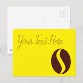 Funky koffieboon briefkaart (Voorkant / Achterkant)