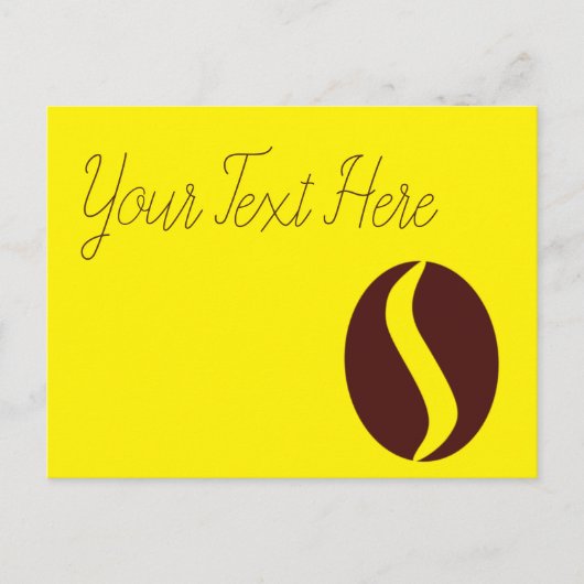 Funky koffieboon briefkaart (Voorkant)