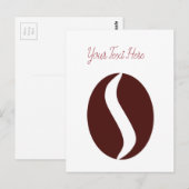 Funky koffieboon briefkaart (Voorkant / Achterkant)