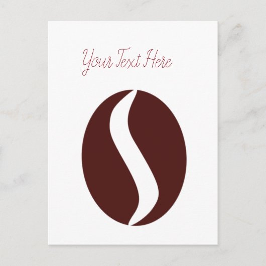 Funky koffieboon briefkaart (Voorkant)