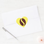 Funky koffieboon hart sticker (Envelop)