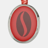 Funky koffieboon metalen ornament (Links)
