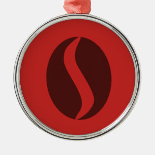 Funky koffieboon metalen ornament