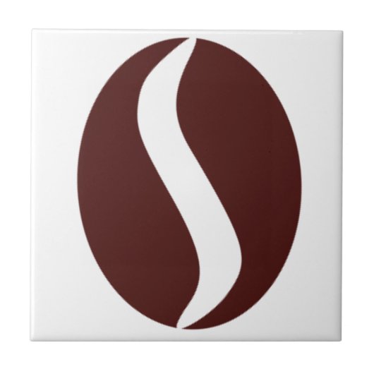 Funky koffieboon tegeltje (Voorkant)