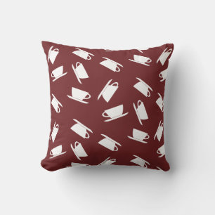 Funky koffiemok kopje patroon kussen werp kussen