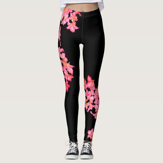 Funky Kudu-leliebloemenprint Leggings (Voorkant)