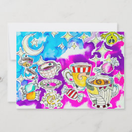 funky kunst feestdagenkaart