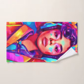 Funky Lady Digitale Kunst Bad Handdoek (Handdoek)