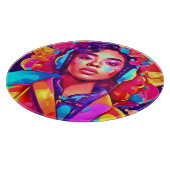 Funky Lady Digitale Kunst Snijplank (Hoek)