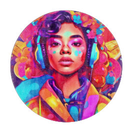 Funky Lady Digitale Kunst Snijplank