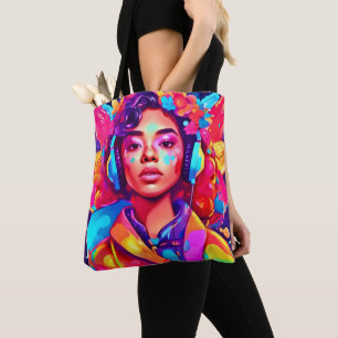 Funky Lady Digitale Kunst Tote Bag
