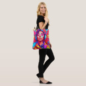 Funky Lady Digitale Kunst Tote Bag (Op model)