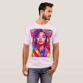 Funky Lady digitale kunstwerken T-shirt (Voorkant volledig)