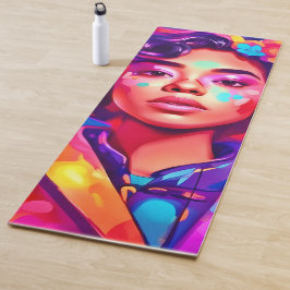 Funky Lady digitale kunstwerken Yogamat