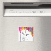 Funky lady psychedelic gek haar magneet (Insitu (Vaatwasser))