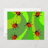 Funky Ladybugs Briefkaart (Voorkant / Achterkant)