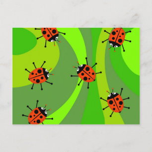Funky Ladybugs Briefkaart