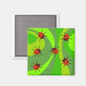 Funky Ladybugs Magneet (Voorkant / Achterkant)