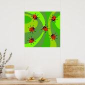 Funky Ladybugs Poster (Keuken)