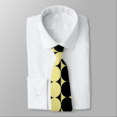 Funky Large Khaki en Black Stippen Necktie Stropdas (Gebonden)