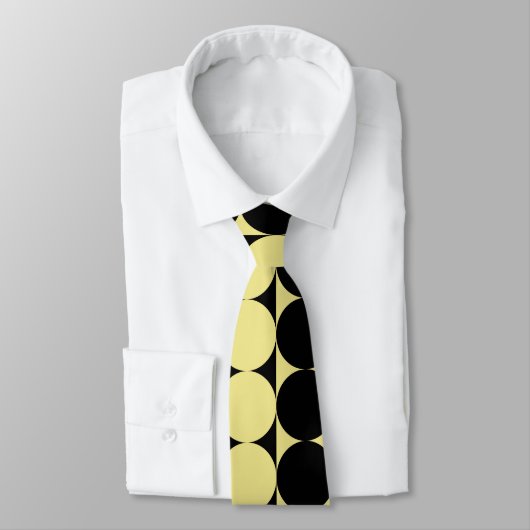 Funky Large Khaki en Black Stippen Necktie Stropdas (Gebonden)