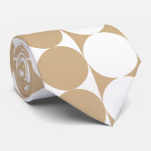 Funky Large Tan and White Stippen Necktie Stropdas (Opgerold)