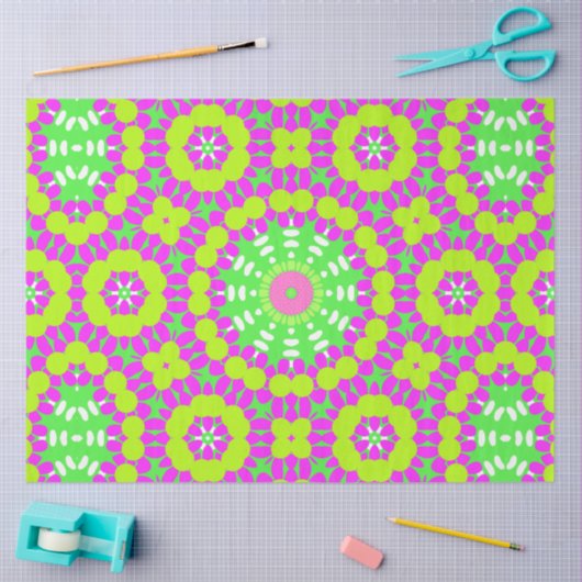 Funky lavendel, limoengroen & geel decoupage tissuepapier (Craft)