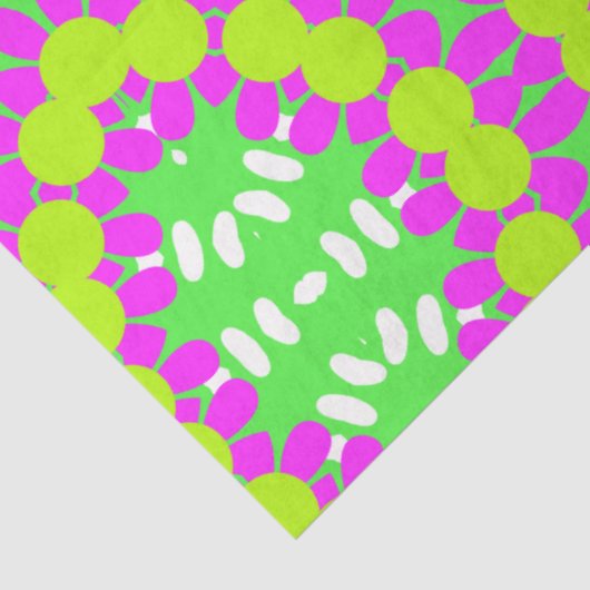 Funky lavendel, limoengroen & geel decoupage tissuepapier (Detail)