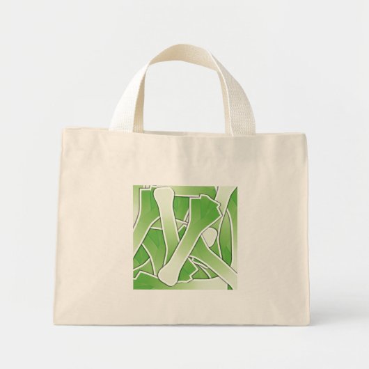 Funky leek mini tote bag (Voorkant)