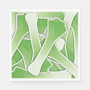 Funky leek servetten