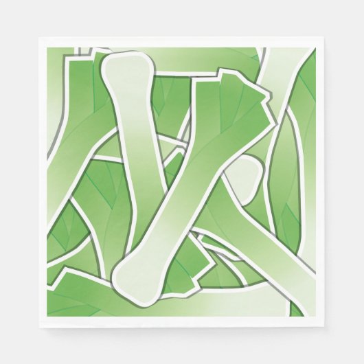 Funky leek servetten (Voorkant)