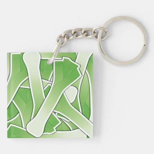 Funky leek sleutelhanger (Achterkant)