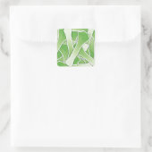 Funky leek vierkante sticker (Tas)