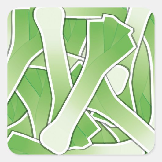 Funky leek vierkante sticker (Voorkant)