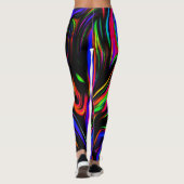 Funky Leggings Multicolor Black en Neon (Achterkant)