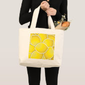 Funky lemon grote tote bag (Voorkant (product))