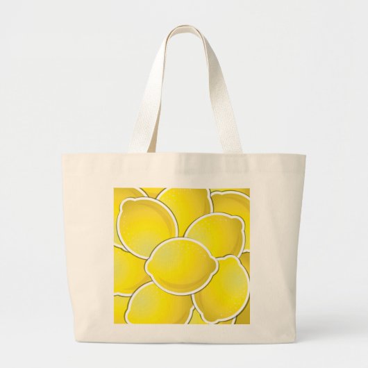 Funky lemon grote tote bag (Voorkant)