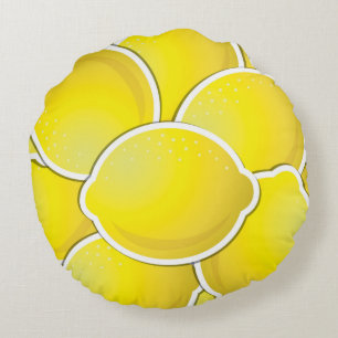 Funky lemon rond kussen