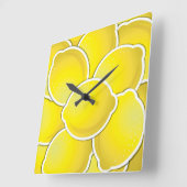 Funky lemon vierkante klok (Hoek)