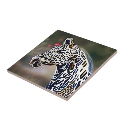 Funky Leopard Appaloosa Ceramic Tile Tegeltje (Zijkant)