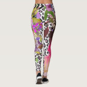 Funky Leopard en Floral leggings (Achterkant)