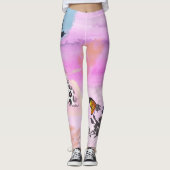 Funky Leopard en Floral leggings (Voorkant)