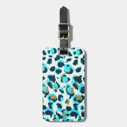Funky Leopard Pattern Animal Zoo Art Animal Art Bagagelabel (Voorkant verticaal)