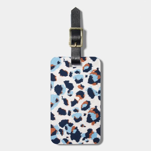 Funky Leopard Pattern Animal Zoo Art Animal Art Bagagelabel (Voorkant verticaal)