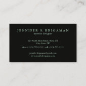 Funky Leopard Print Custom Visitekaartje : Aqua (Achterkant)