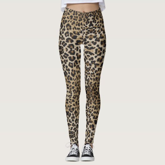 Funky Leopard Print Leggings (Voorkant)