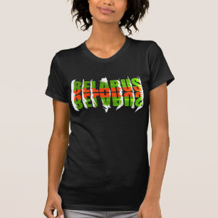 Funky Letters Belarus Беларусь Vlag T-Shirt