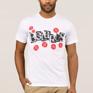 Funky Letters Folk Wit-Rusland Беларусь T-Shirt