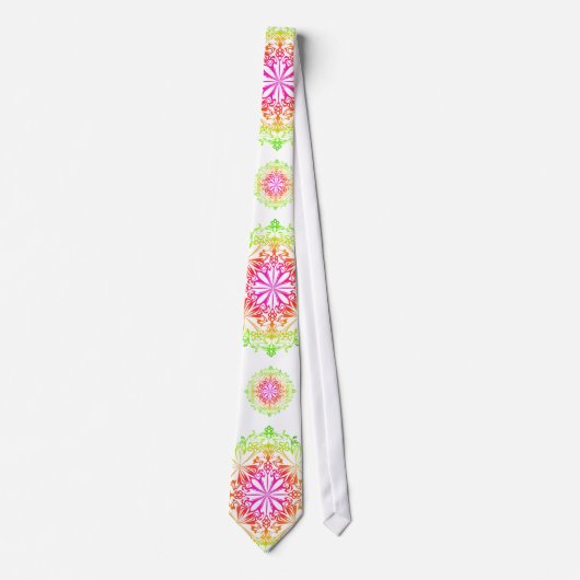 Funky leuke chakra floral boho design stropdas (Voorkant)