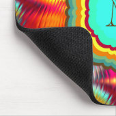 Funky, Levendig Regenboog Monogram Muismat (Hoek)